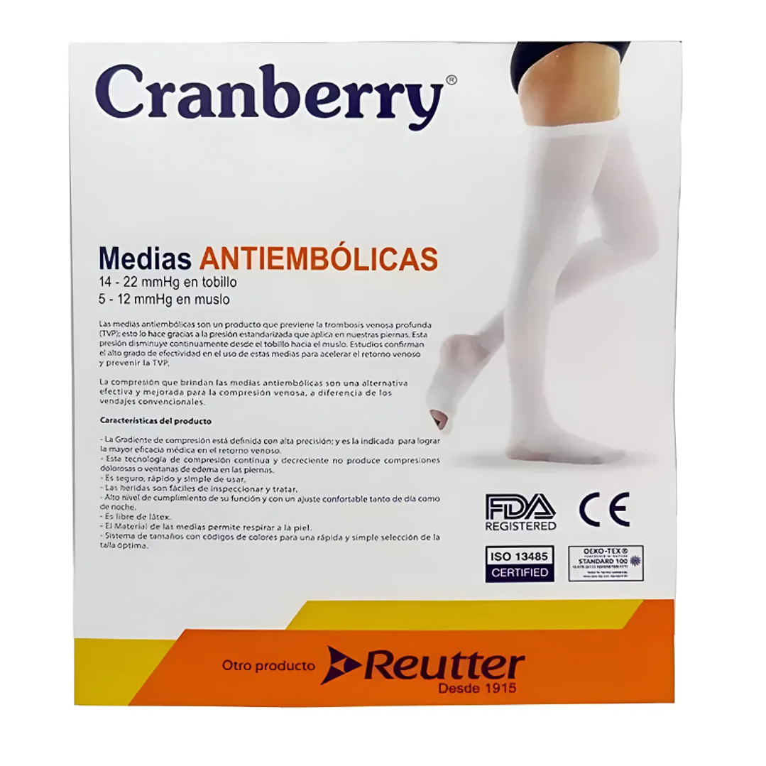 Medias Antiembólicas Cranberry Talla M. Reutter 1