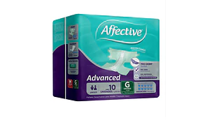 Affective Advanced pañal adulto G 10 Unidades.