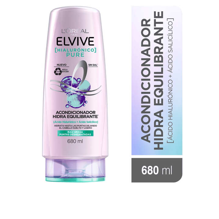 Elvive Acondicionador Hialurónico Pure 680 ml. L'oréal 1