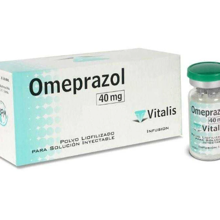 Omeprazol 40 mg Polvo para solución Inyectable 10 Frascos. Vitalis 1