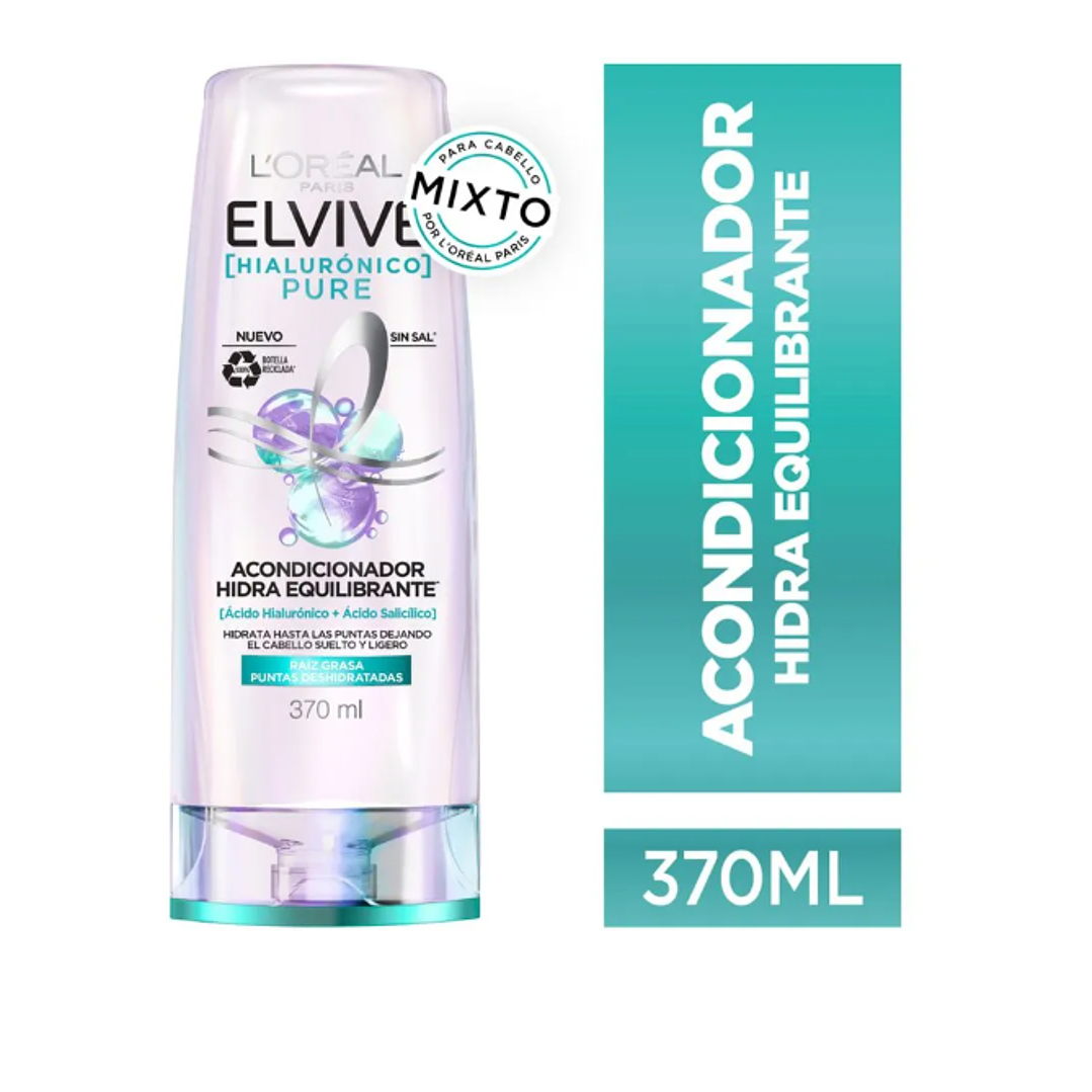 Elvive Acondicionado Hialurónico Pure 370 ml. L'oreal 1