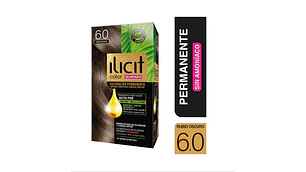 Tinte para el cabello Ilicit sin amoníaco 6.0 Rubio oscuro.