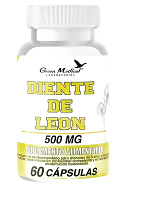 Diente de León 500 mg 60 Capsulas. Green Medical