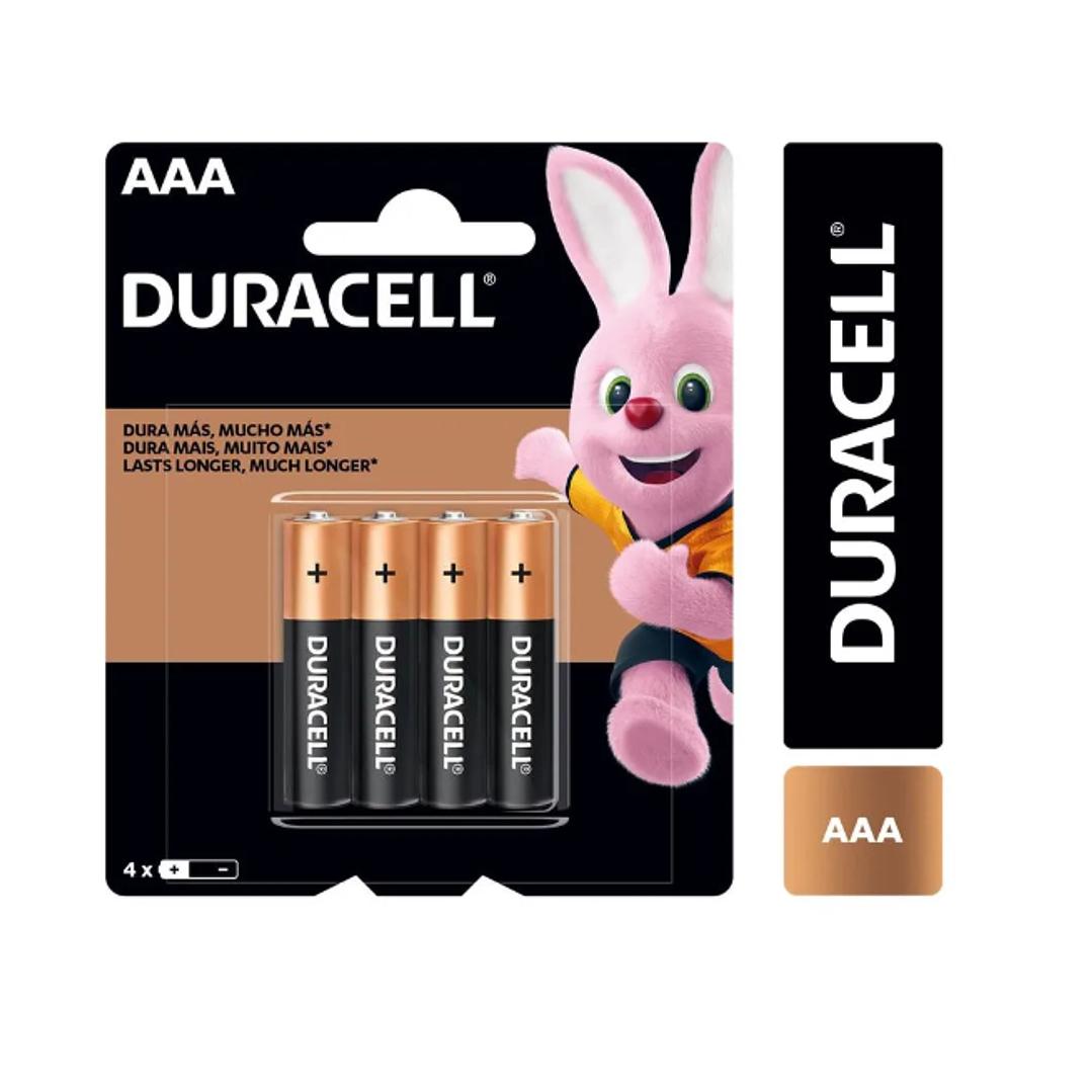 Pilas Duracell AAA 4 Unidades. 1