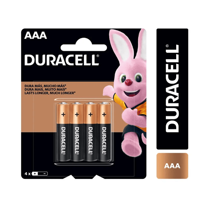 Pilas Duracell AAA 4 Unidades. 1