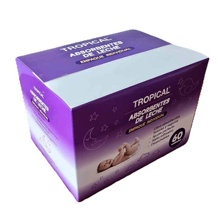 Absorbentes de leche Tropical 60 Unidades. 1