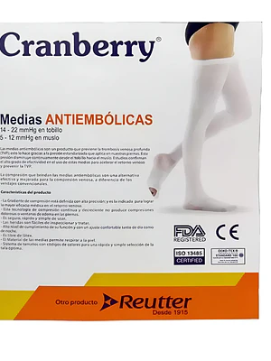 Medias antiembólicas Cranberry Talla S. Reutter