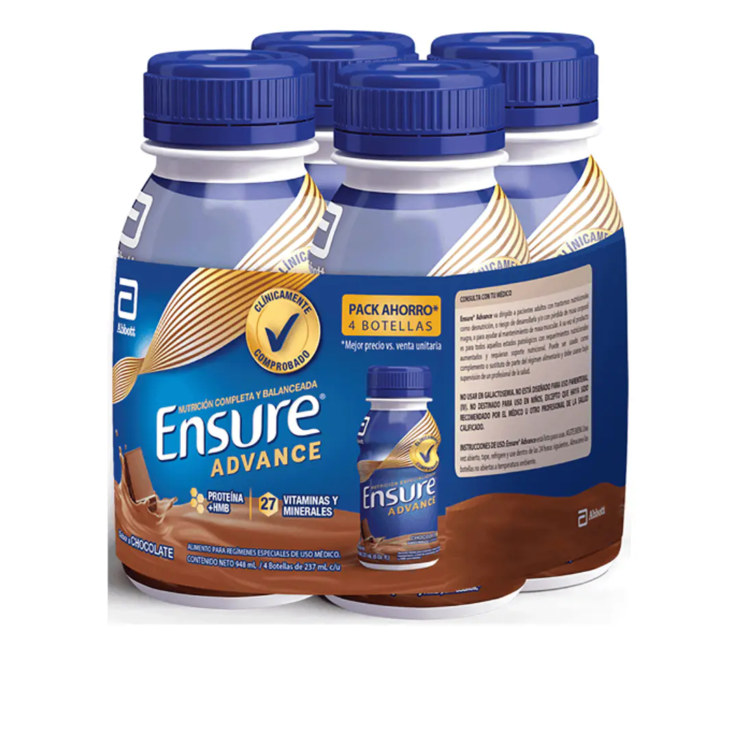 Ensure Advance Chocolate 220 ml 4 Unidades. 1