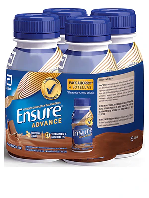 Ensure Advance Chocolate 220 ml 4 Unidades.