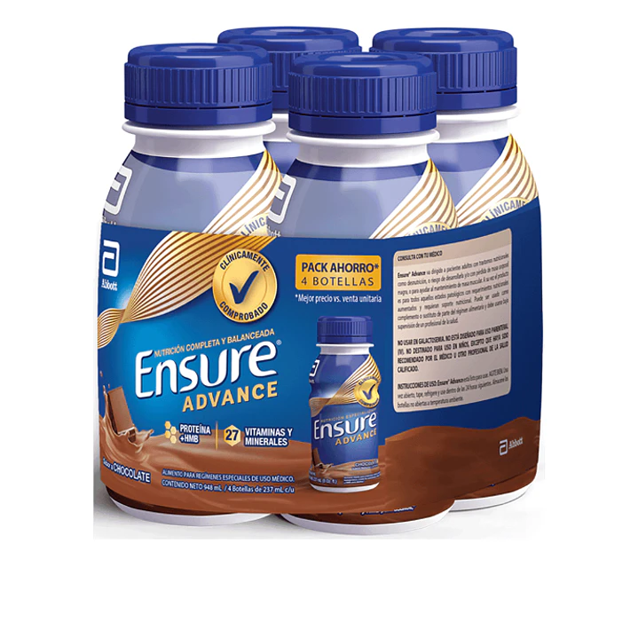 Ensure Advance Chocolate 220 ml 4 Unidades. 1