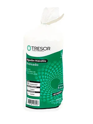 Algodón Hidrófilo prensado 1 kilo. Tresor 