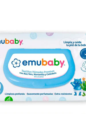Emubaby Toallas húmedas 50 Unidades.