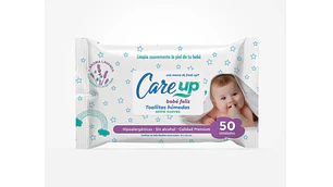 Toallitas húmedas Care Up sin tapa 50 Unidades.