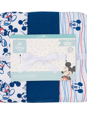 Bambino Mantitas Mickey Pack 3 Unidades.