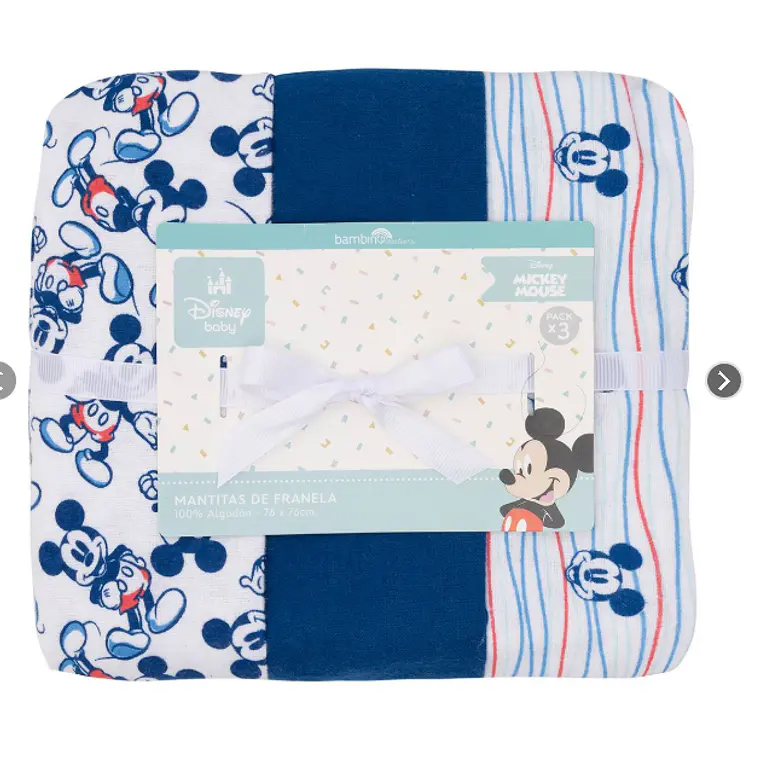 Bambino Mantitas Mickey Pack 3 Unidades. 1