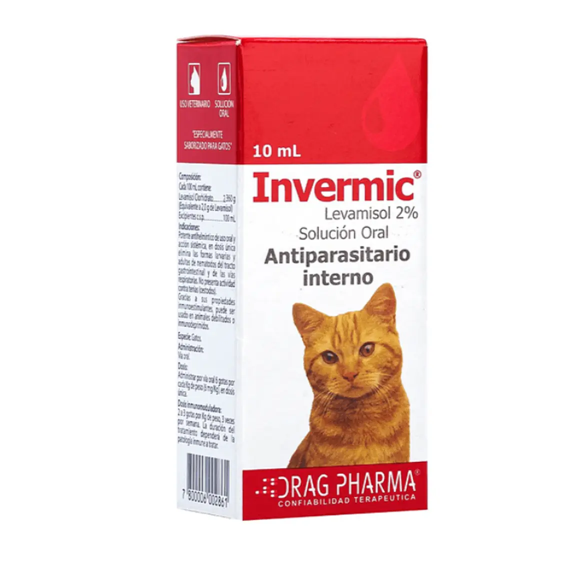 Invermic Gatos Antiparasitario Gotas 10 ml. Uso veterinario 1