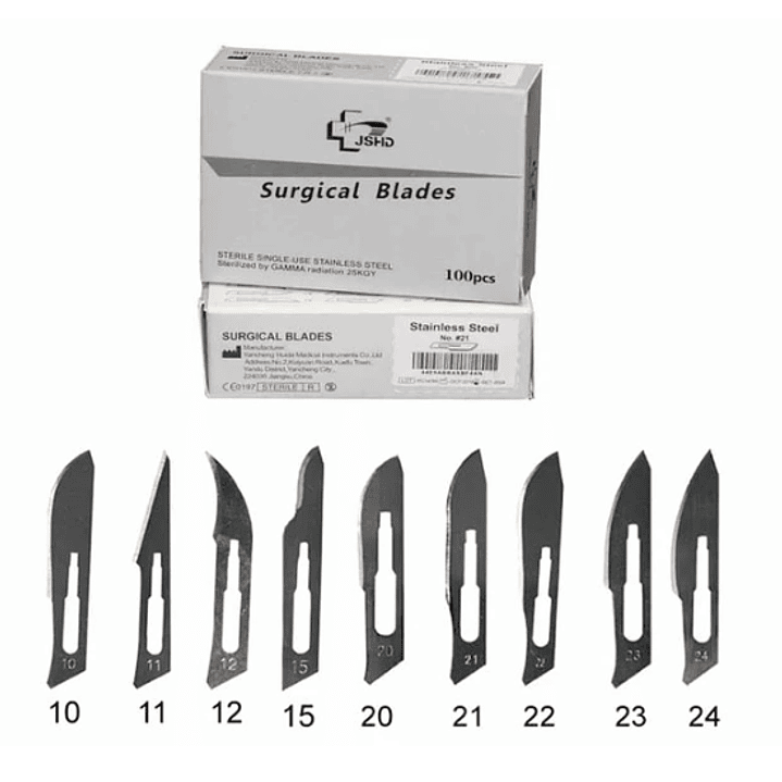 Hoja bisturí Acero inoxidable N°12 Reutter 100 Unidades. 1