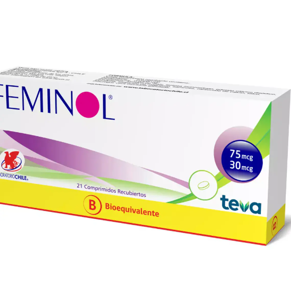 Feminol (B) Etinilestradiol Gestodeno 21 Comprimidos. 1