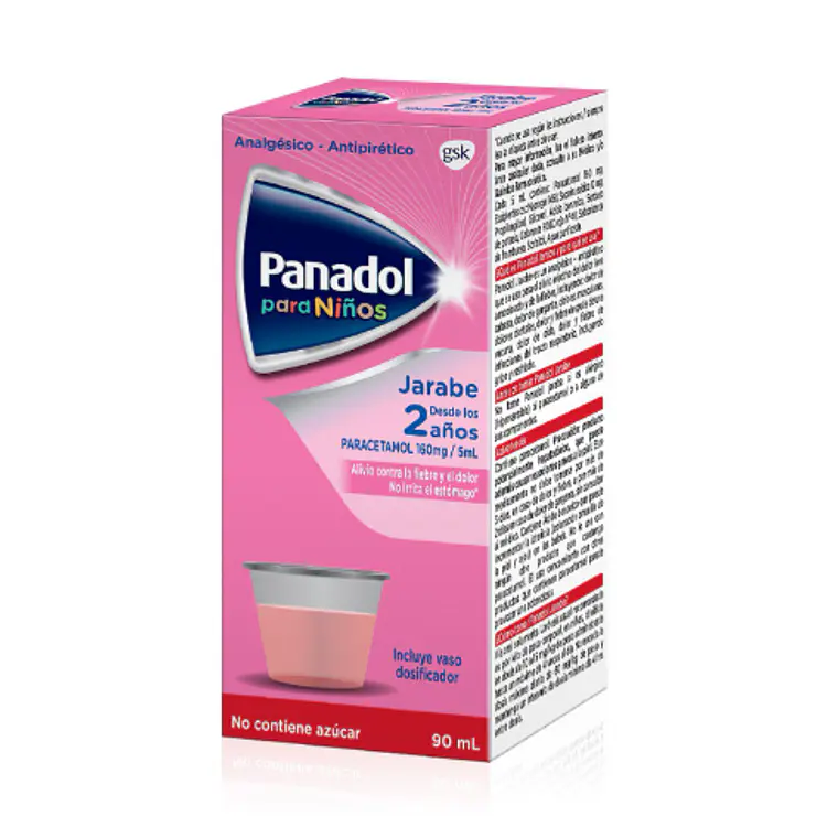 Panadol Paracetamol 160 mg / 5 ml Jarabe para niños 90 ml. 1
