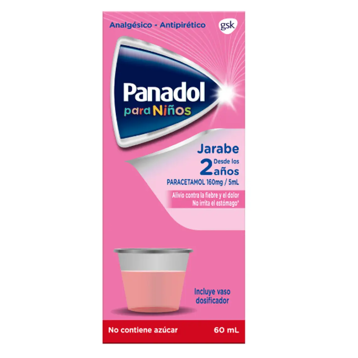 Panadol Paracetamol 160 mg  / 5 ml Jarabe para niños 60 ml. 1