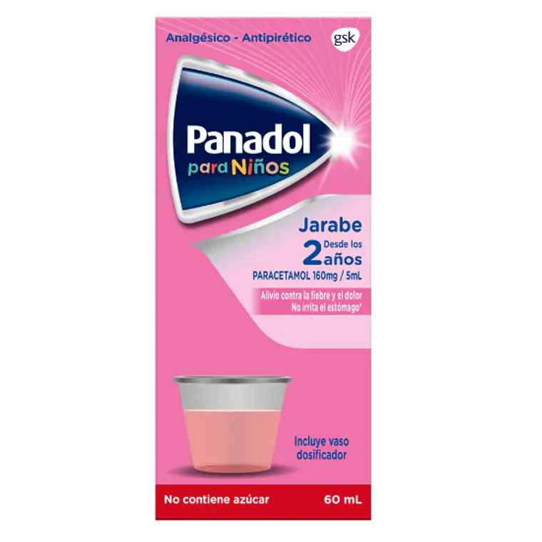 Panadol Paracetamol 160 mg  / 5 ml Jarabe para niños 60 ml. 1