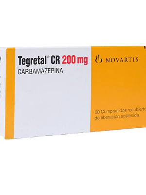 Tegretal CR Carbamazepina 200 mg 60 Comprimidos de liberación prolongada.