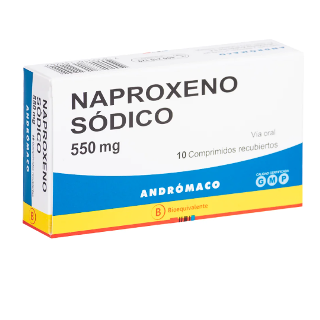 Naproxeno sódico (B) 550 mg 10 Comprimidos recubiertos. 1
