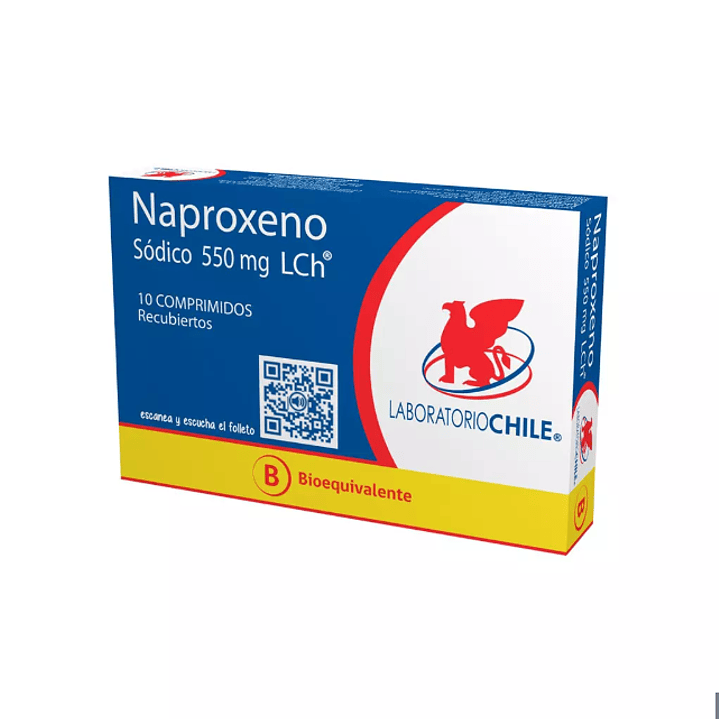 Naproxeno sódico (B) 550 mg 10 Comprimidos. 1