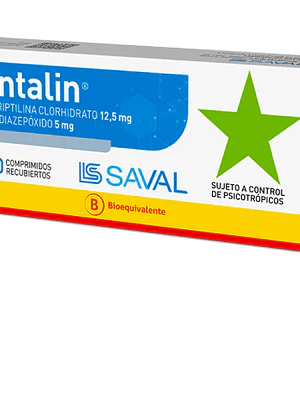 Antalin Amitriptilina Clordiazepóxido 12,5/5 mg 30 Comprimidos. Medicamento controlado, venta presencial