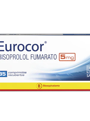 Eurocor (B) Bisoprolol 5 mg 35 Comprimidos recubiertos.