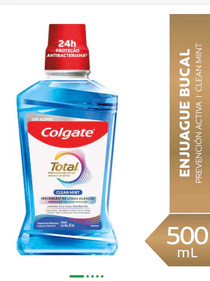 Enjuague bucal Colgate Total Clean mint 500 ml.