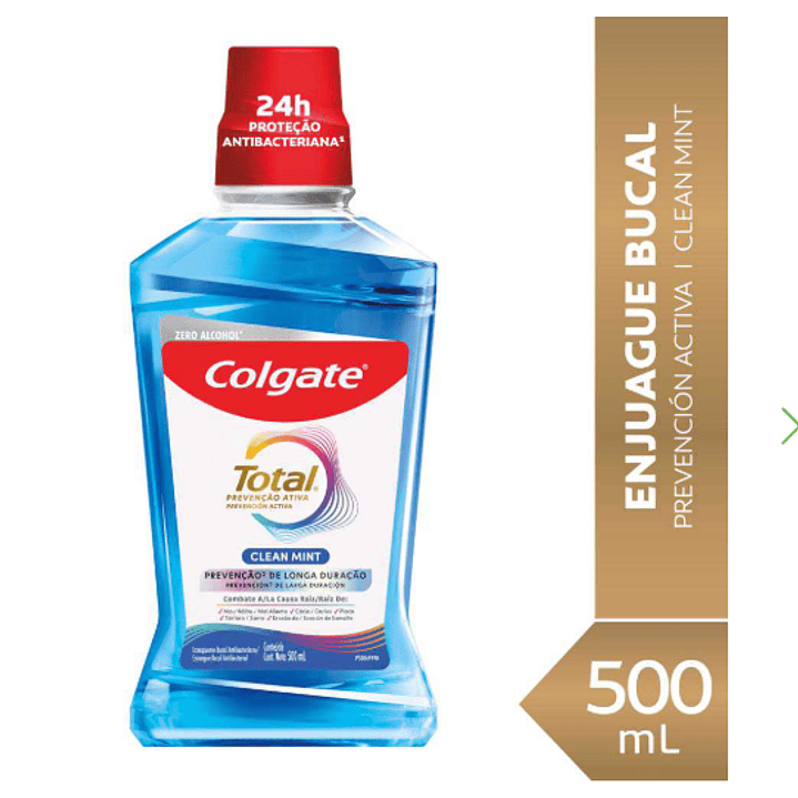 Enjuague bucal Colgate Total Clean mint 500 ml. 1