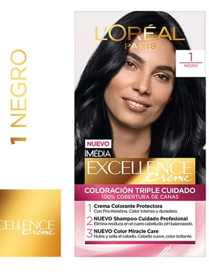 Coloración Excellence Creme 1 Negro. L'oréal