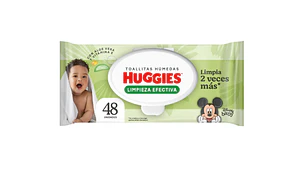 Toallitas húmedas Huggies Limpieza efectiva 48 Unidades.