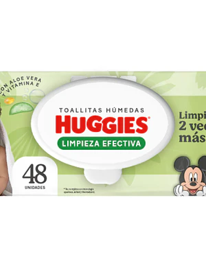 Toallitas húmedas Huggies Limpieza efectiva 48 Unidades.