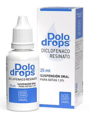 Dolo-Drops Diclofenaco resinato 1,5 % Suspensión oral 25  ml.