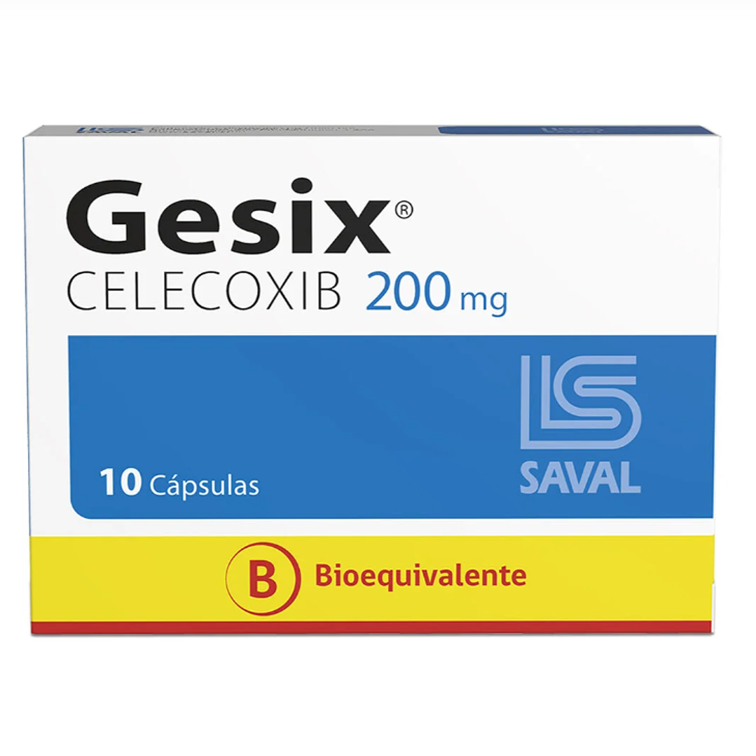 Gesix (B) Celecoxib 200 mg 10 Cápsulas. 1