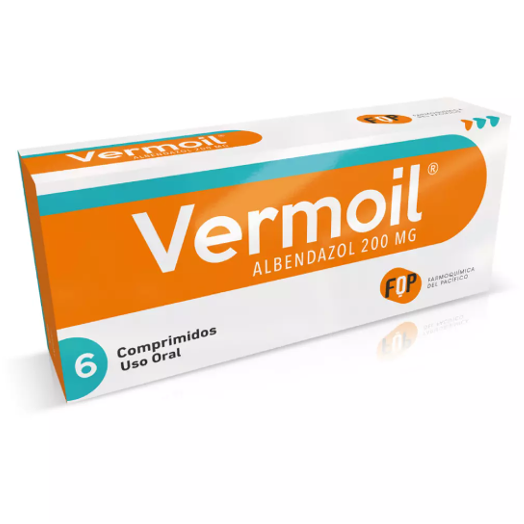 Vermoil  Albendazol 200 mg 2 Comprimidos. 1