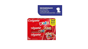 Crema dental Colgate Gel kids frutilla Pack 3 Unidades.