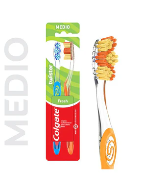 Cepillo dental Colgate Twister Fresh Medium 2 Unidades.