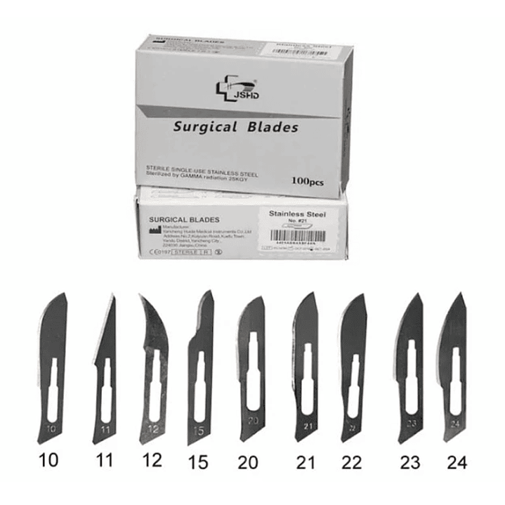 Hoja bisturí Acero inoxidable N°15 Reutter 100 Unidades. 1