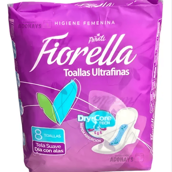 Fiorella Toallas Ultrafinas Día tela suave con alas 8 Unidades. 1