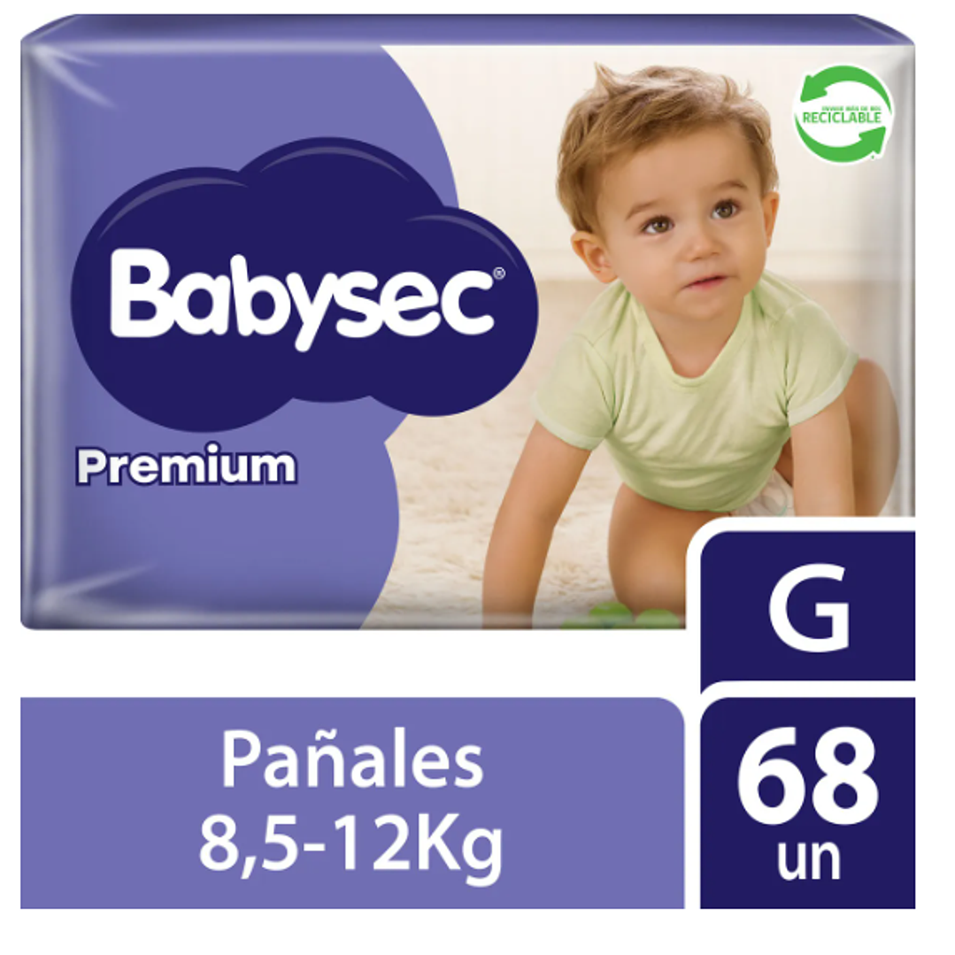 Pañal Babysec Premium G 68 Unidades. 1