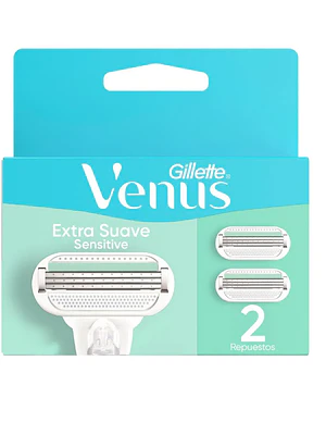 Gillette Venus Repuesto Máquina de afeitar femenina 2 Unidades.
