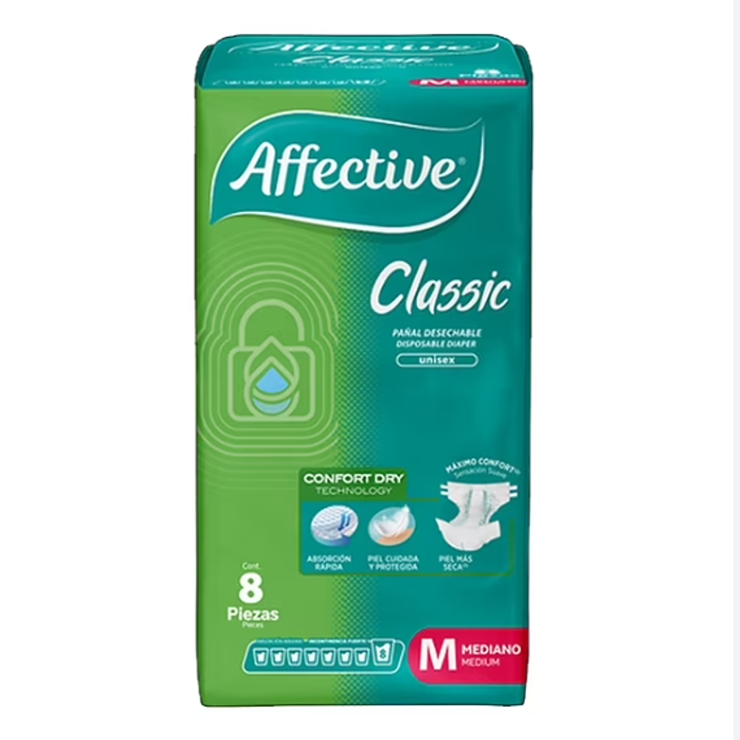 Affective Classic Pañal adulto M 8 Unidades. 1