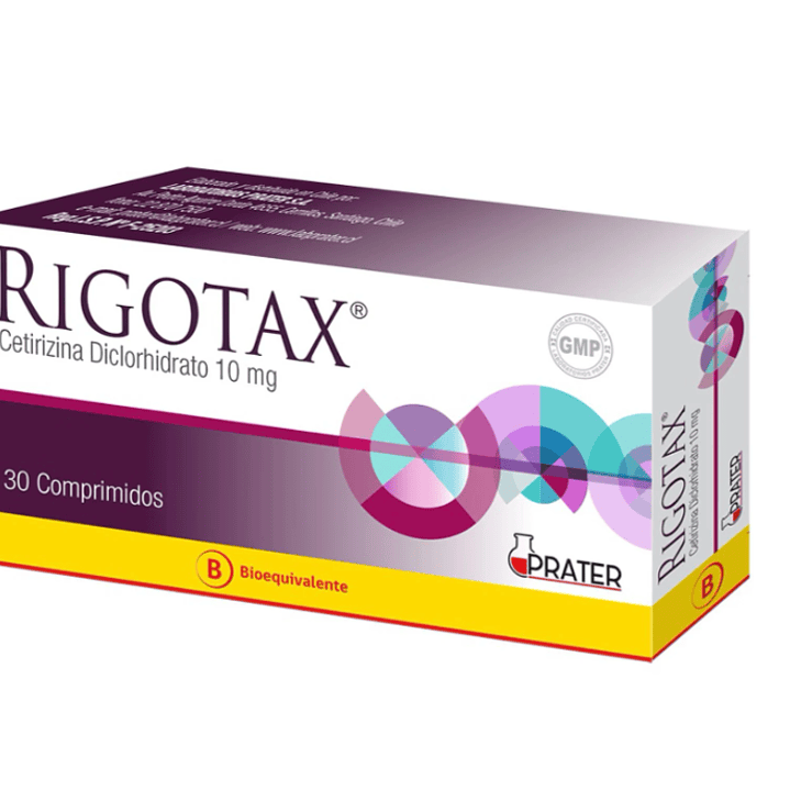 Rigotax (B) Cetirizina 10 mg 30 Cápsulas blandas. 1