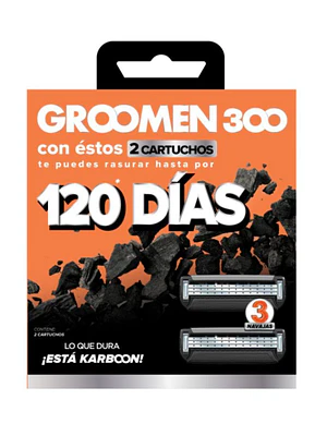 Repuesto Máquina de afeitar Groomen 300 2 Cartuchos.