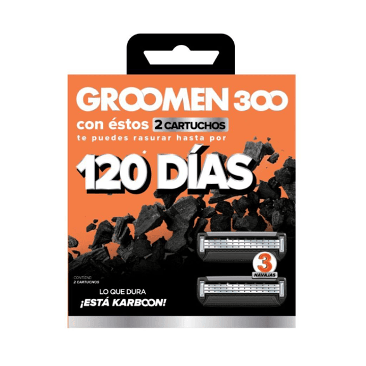 Repuesto Máquina de afeitar Groomen 300 2 Cartuchos. 1