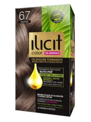 Tinte para el cabello Ilicit sin amoníaco 6.7 Chocolate.