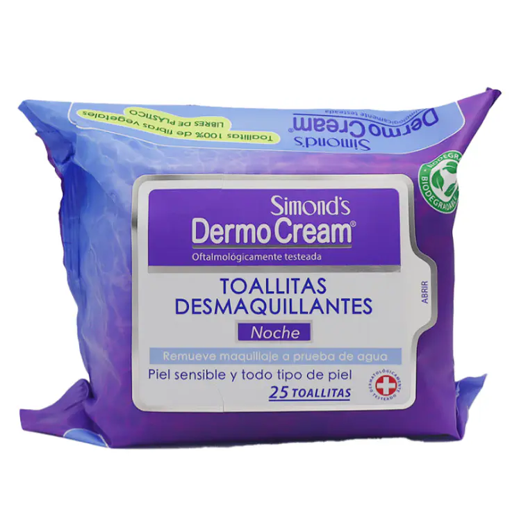Dermo Cream Toallitas desmaquillantes 25 Unidades. Simond's 1